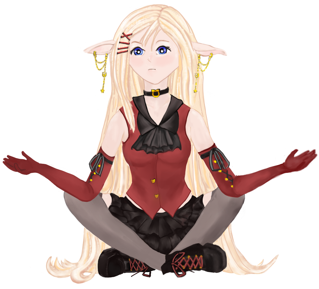 Zivraye sitting and holding Ti-Ei